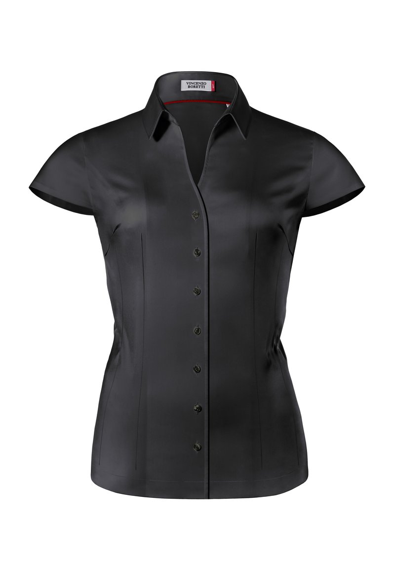 Vincenzo Boretti KURZARM - Camicia - schwarz