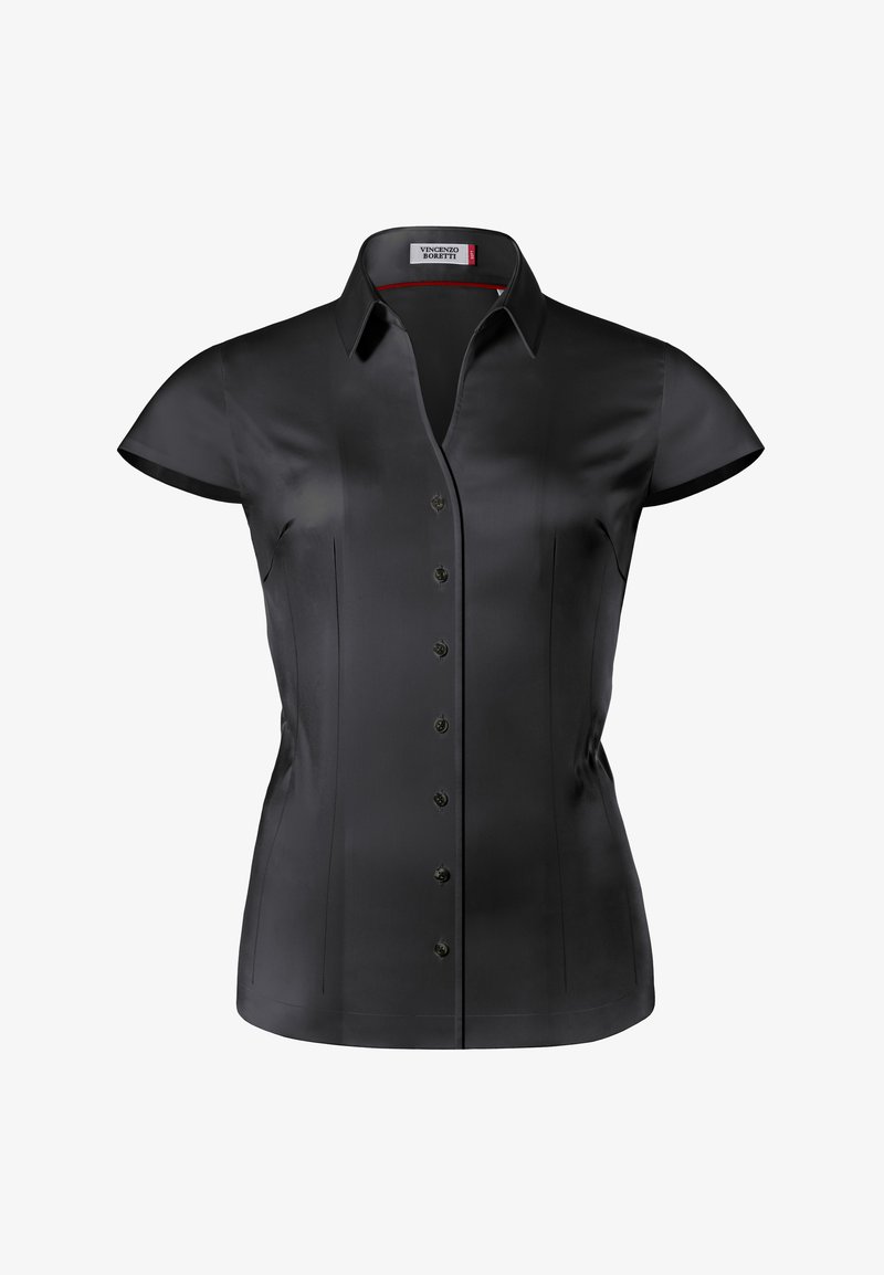 Vincenzo Boretti KURZARM - Camicia - schwarz