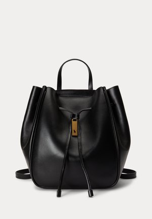 POLO ID LEATHER DRAWSTRING BACKPACK - Matkakott - black
