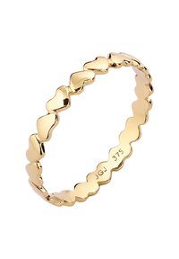 Guld ring med en blød scalloped design med glatte, afrundede kanter. Indgraveret med "JGJ 375" indeni for ægthed.