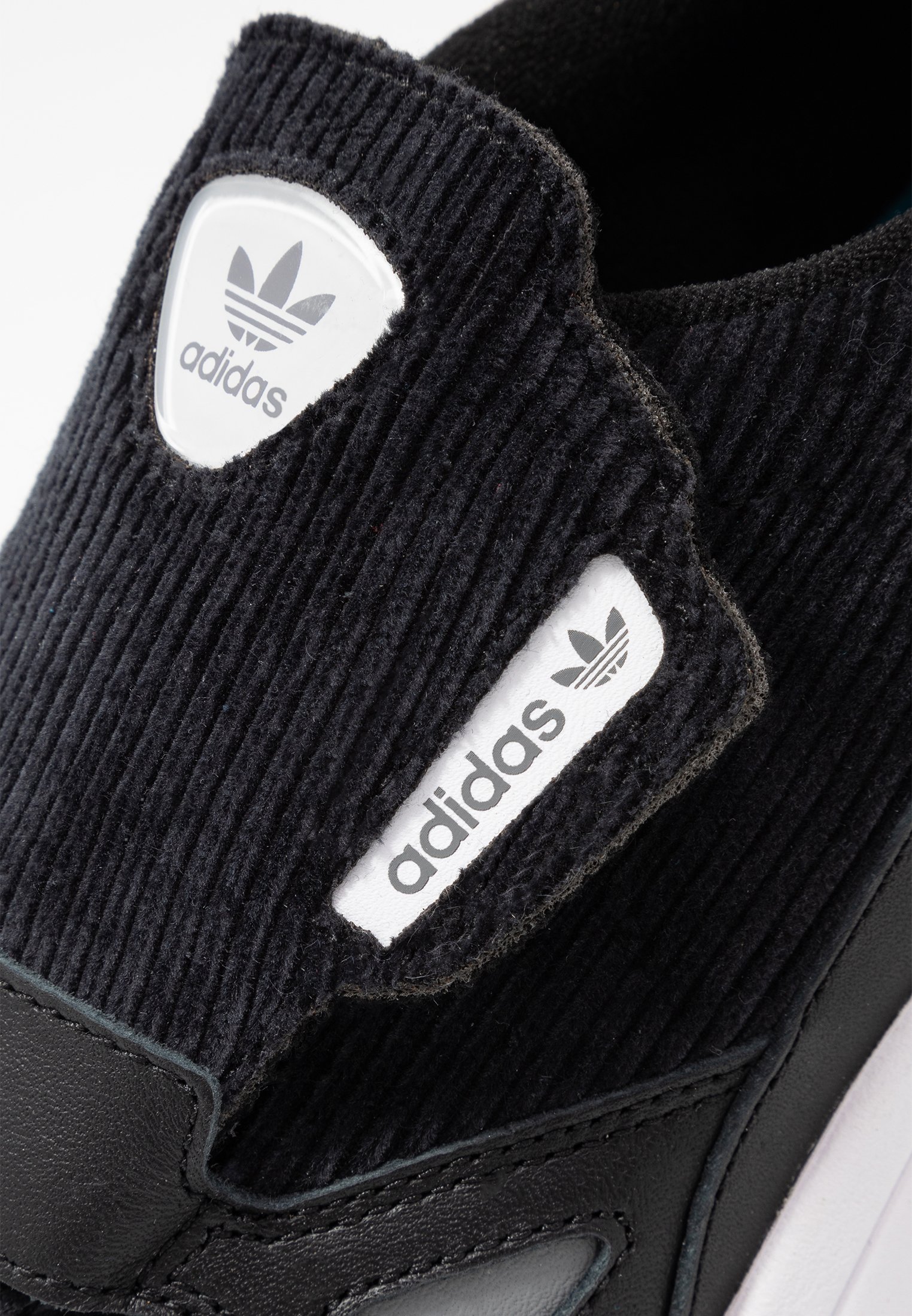 adidas originals falcon rx cord trainers in black and pink