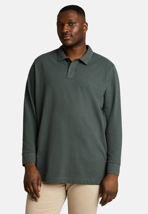TOM TAILOR, PLUS BASIC LONGSLEEVE POLO - Poloshirt - darkest olive