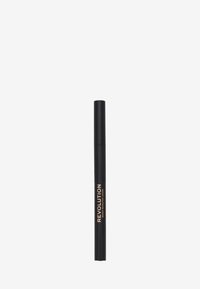 Crayon eyeliner noir avec une finition mate. Présente un logo en texte doré et une forme cylindrique fine, conçue pour une application précise.