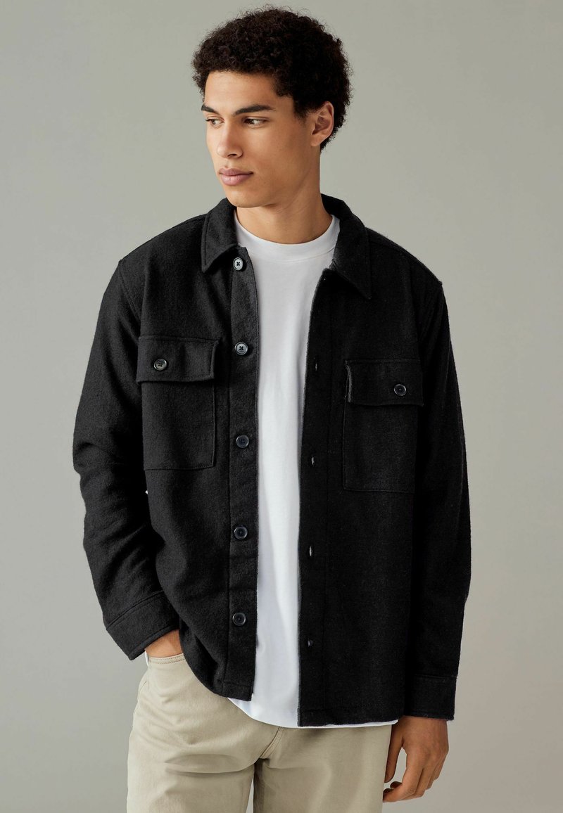 Next REGULAR FIT - TEXTURED - Nyári dzseki - black