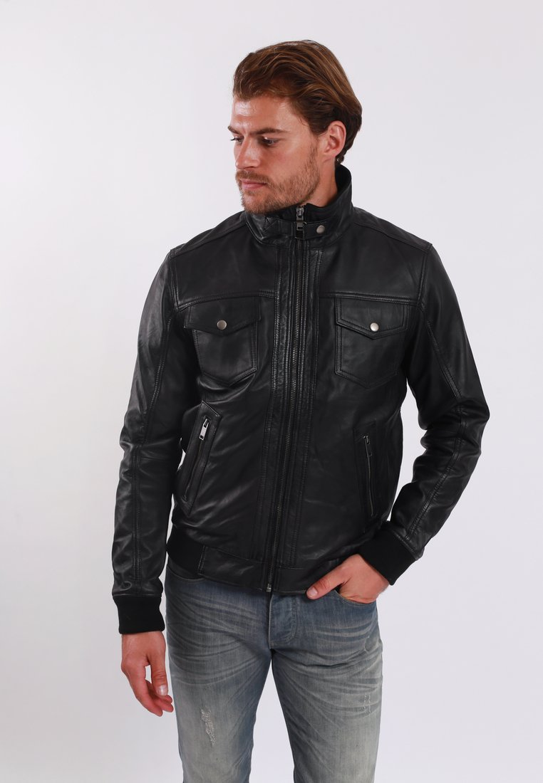 Lee Cooper - Veste en cuir - black, Agrandir