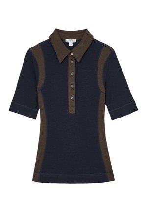 Reiss, Poloshirts - navy chocolate brown