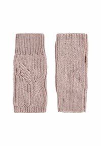 Next CABLE - REGULAR FIT - Kortfingerhandsker - pink with gold sparkle