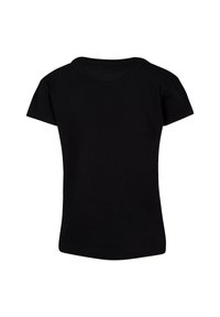 Black short-sleeve t-shirt, made of cotton, with a round neckline and a relaxed fit. Smooth texture without any patterns or embellishments.