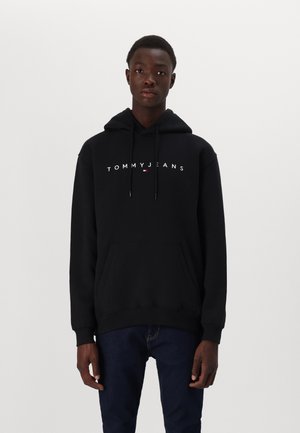 Tommy Jeans LINEAR LOGO HOODIE - Sweatshirt - black