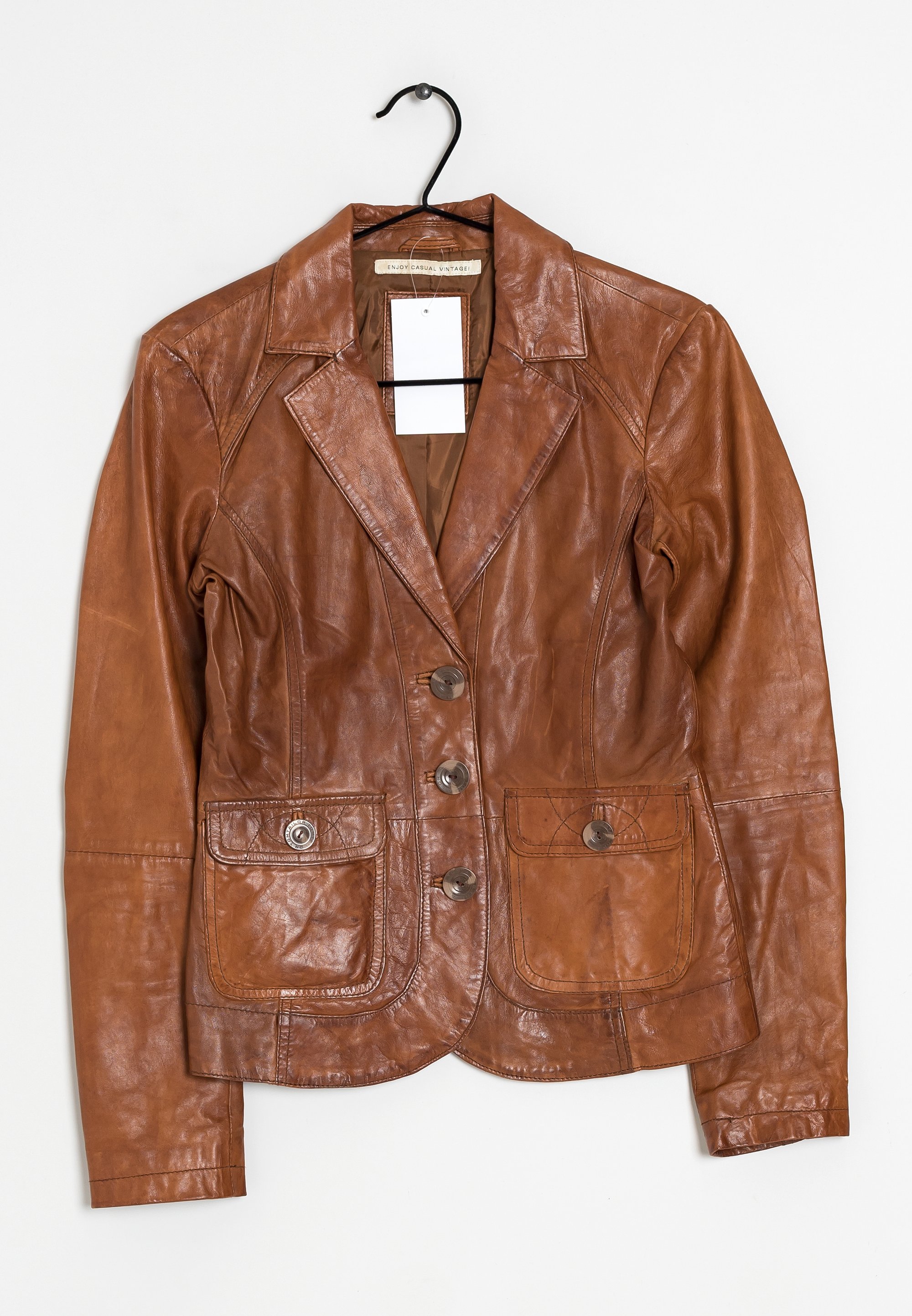 TOM TAILOR Faux leather jacket brown (Pre-owned)
