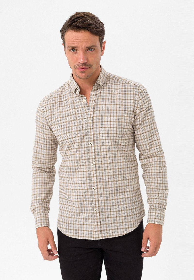 Felix Hardy PLAID REGULAR FIT - Camisa - beige
