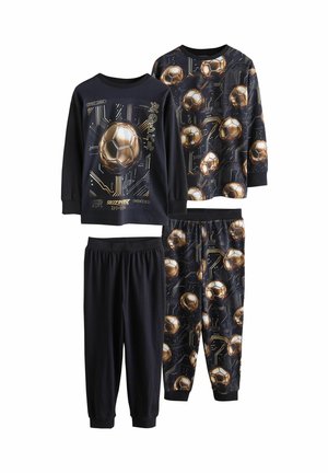 LONG SLEEVE 2 PACK - REGULAR FIT SET - Nachtwäsche Set - black gold football