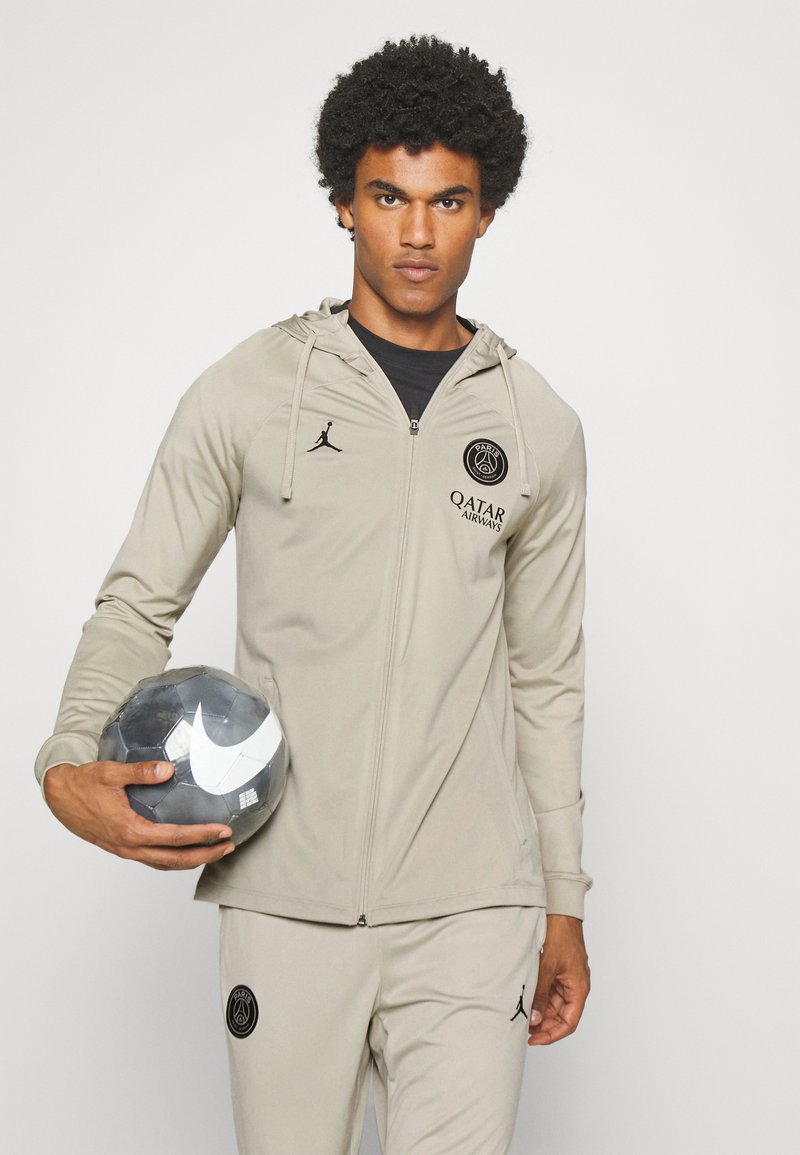 Nike Performance PARIS ST GERMAIN STRIKE HOODED TRACKSUIT THIRD - Club wear  - stone/black/stone - Zalando.ie