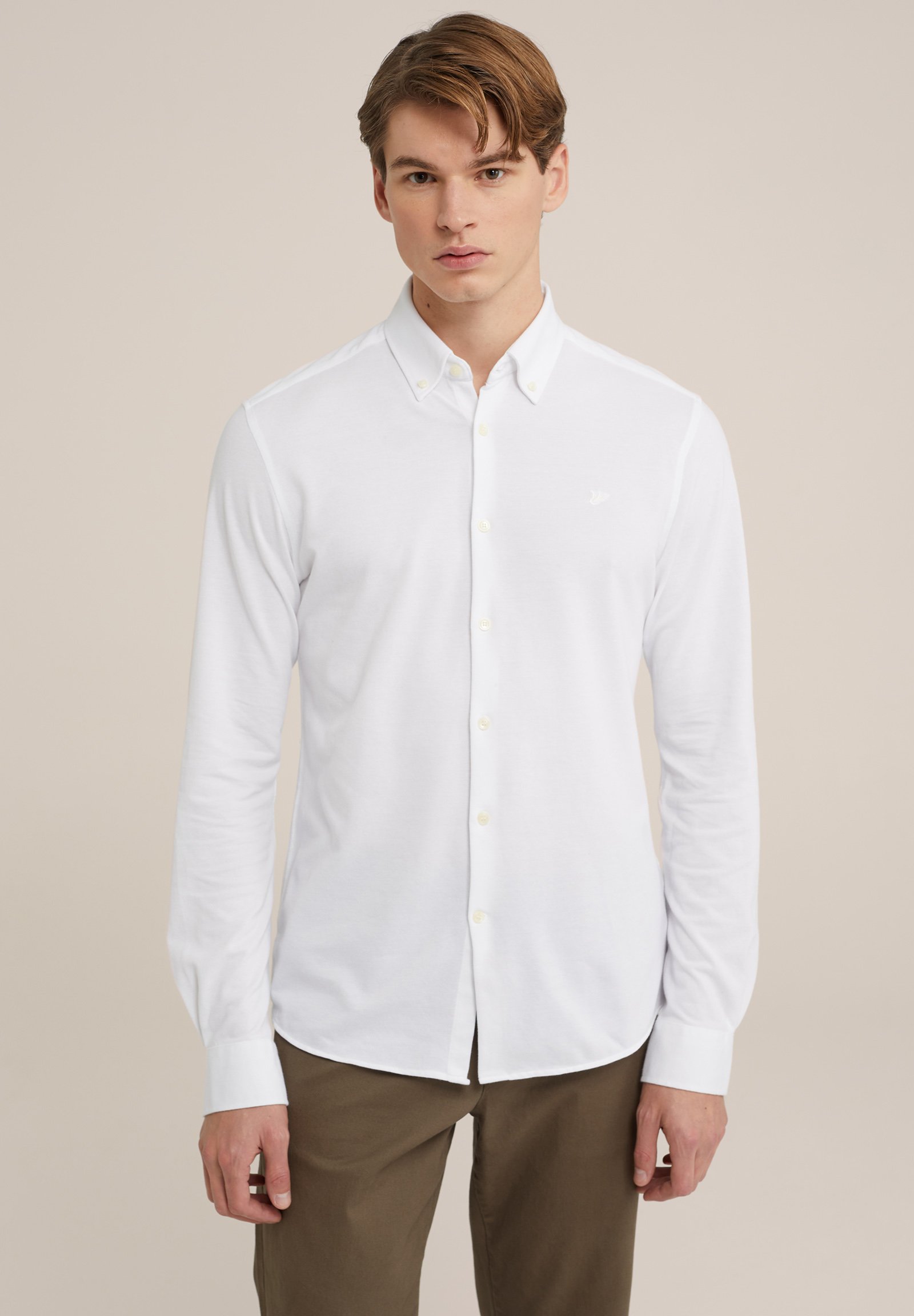 WE Fashion THE KNITTED SHIRT - Hemd - white/weiß - Zalando.ch