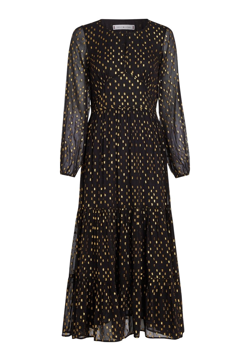 black boho summer dress Moschino gold hearts allover dress – Little Posh Kids