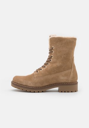 Bottines à lacets - beige