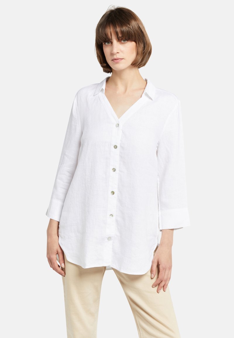 Women Grey Button Down Top with Belted Pants