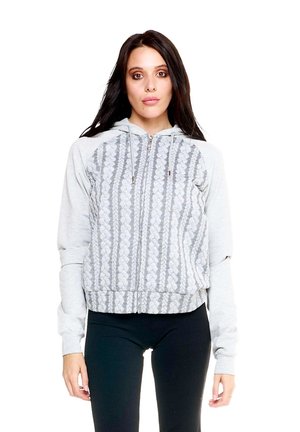 LEONE 1947, WOMAN HOODY BONDED FULL ZIP GREYSS - Sweat zippé - grey melange