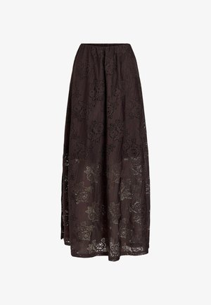 VILA, MAXI SKIRT VIMAVEN LACE - Jupe longue - coffee bean1