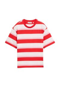 STRIPED BOXY  - Print T-shirt - white red pink stripe