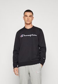 Champion - ICONS CREWNECK  LARGE LOGO - Sweatshirt - black Thumbnail Image 1