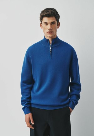 Next, TALL FIT - QUARTER ZIP JUMPER - Jumper - blue