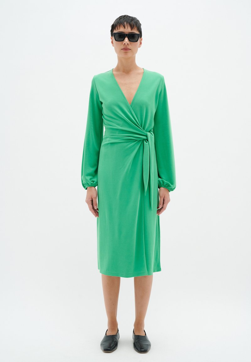 Robe InWear Style Yora Vert Olive/gris Taille M - 100% Viscose, Neuf Sans étiquettes