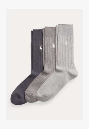Polo Ralph Lauren RIBBED COTTON-BLEND TROUSER SOCK 3-PACK - Șosete - grey