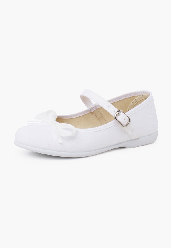 MERCEDITAS LAZO BRILLO NACARADO – Lauflernschuh – blanco