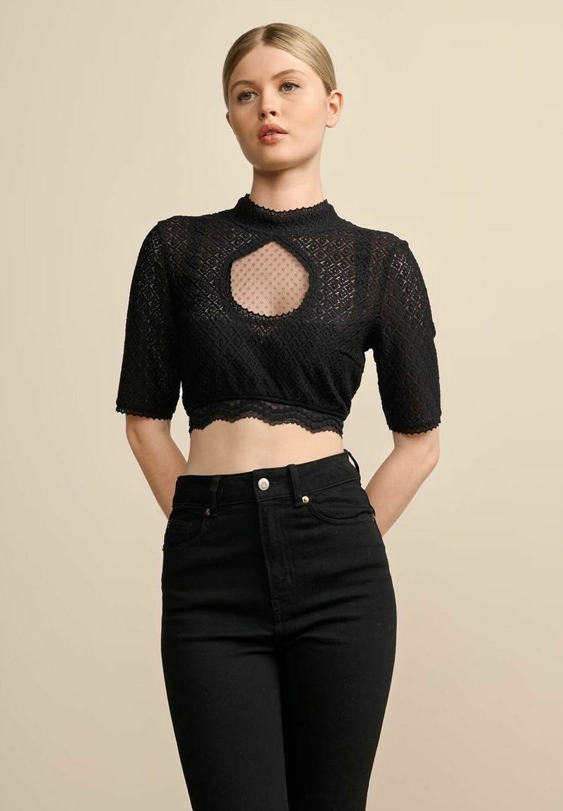 Krüger Dirndl Bluse - schwarz