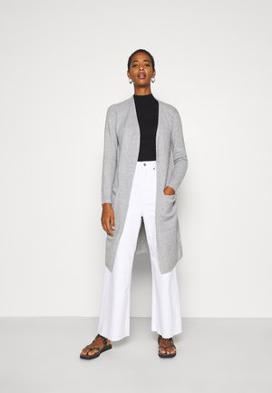 VMDOFFY LONG OPEN - Cardigan - light grey melange