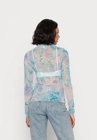 Weekday LINE PRINTED LONGSLEEVE - Camisola de manga comprida - turquoise