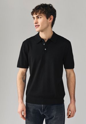 REGULAR FIT SHORT SLEEVE - Pólóing - black