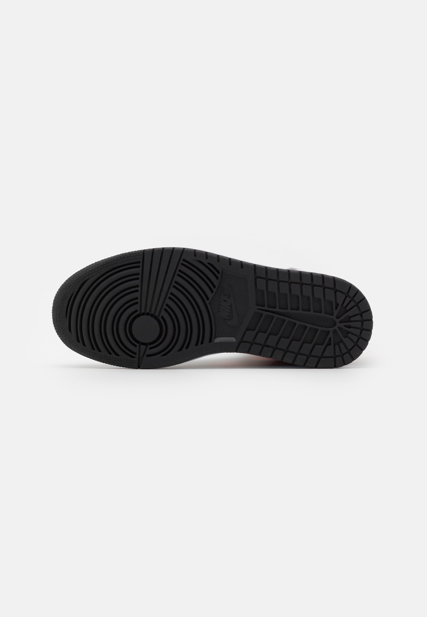 Jordan AIR 1 MID - Sneakers hoog - black/siren red/white/Zwart - Zalando.nl