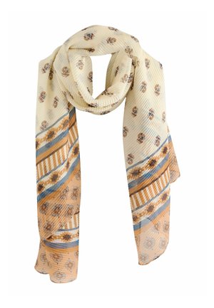 LIGHTWEIGHT  - Scarf - brown woodblock print