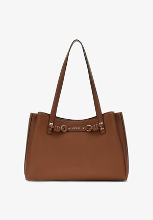 Guess, CAMELIA 3 COMPARTMENT TOTE - Borsa a mano - cognac