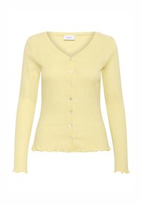 GRUSZ POINTELLE - Cardigan - pale banana
