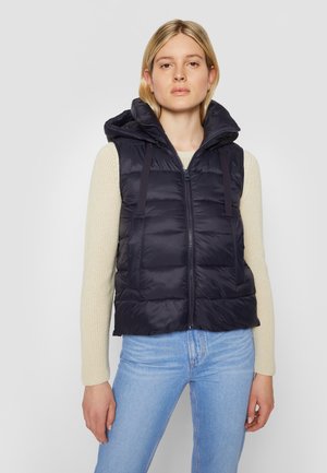 VEST DETACHABLE HOOD WELT POCKETS SIDE - Waistcoat - midnight blue