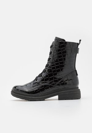 Platform ankle boots - black