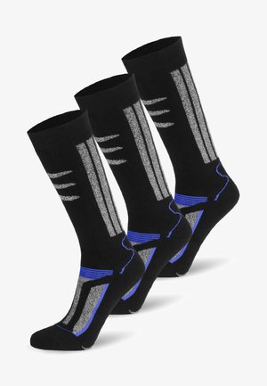 Normani KNEE HIGH THERMAL SKI 3 PACK - Overkneestrümpfe - blau