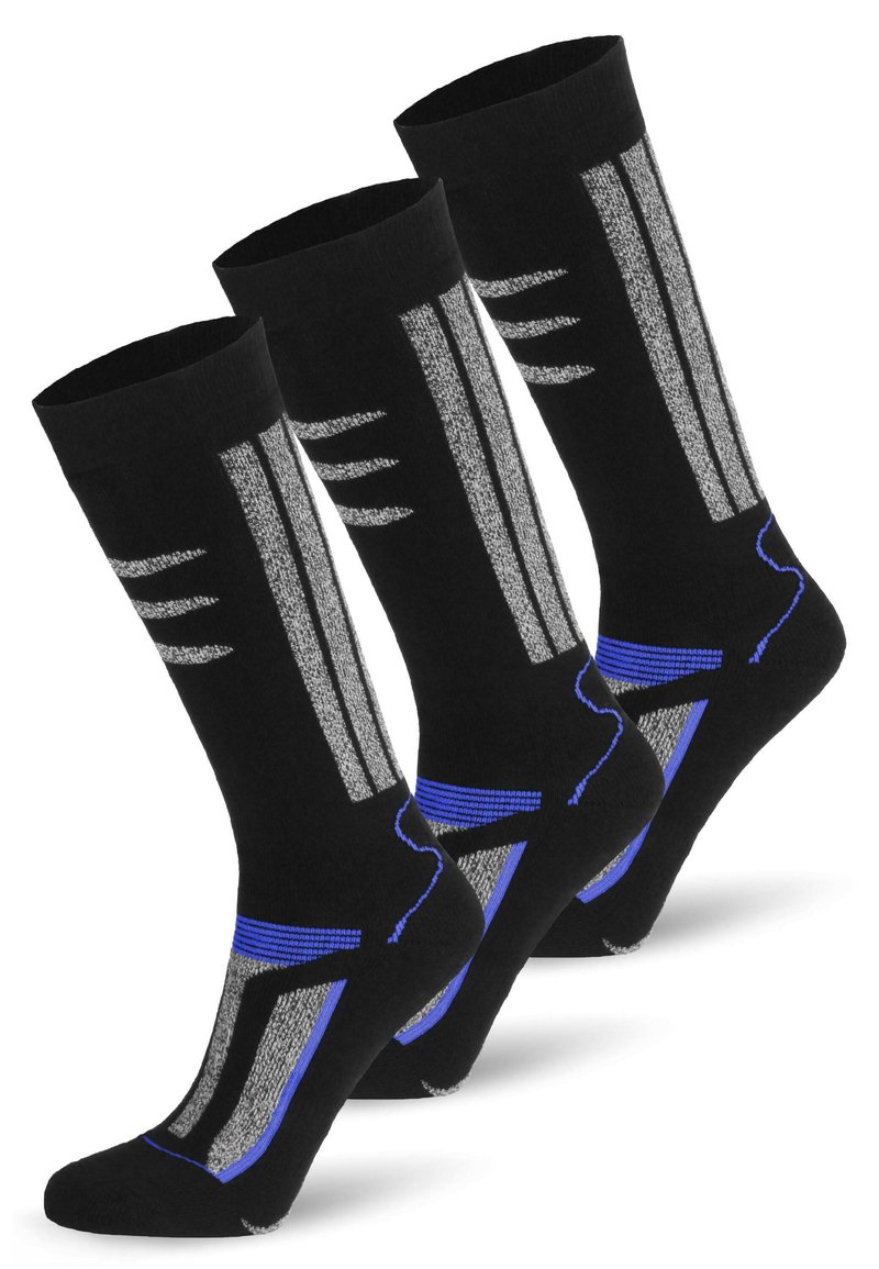 Normani KNEE HIGH THERMAL SKI 3 PACK - Overkneestrümpfe - blau