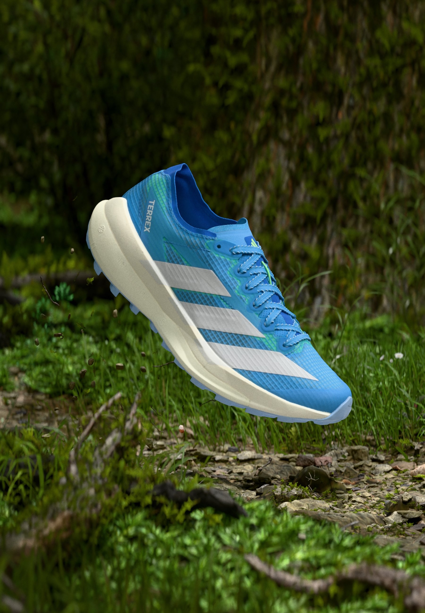 adidas gazelle silver green womens Adidas Terrex Agravic Speed 2 Trail Running Shoes Blue Burst / Dash Gr main image 0