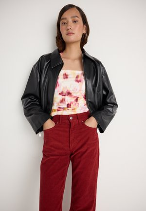 HIGH WAIST FLARE WILLA - Pantaloni - merlot red