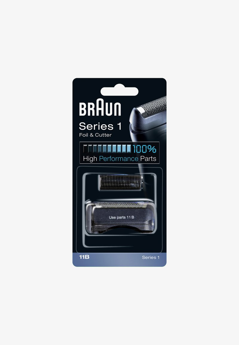 Braun Series 1 Ersatzfolie- und Scherkopfset, Modell 11B, mit 100 % leistungsstarken Teilen für den Elektrorasierer verpackt.