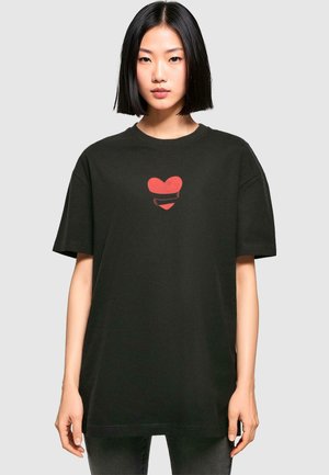 HUGS & LOVE - HEART HUG BOYFRIEND - Camiseta estampada - black