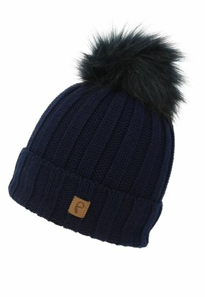 Faera WARME MIT INNENFUTTER UND BOMMEL - Beanie - navy