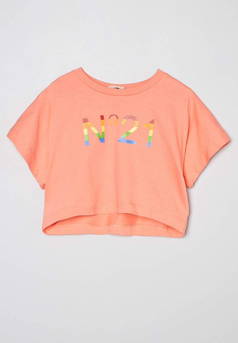 N°21 T-shirt print abrikoos