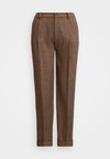 GLEN PLAID PLEATED CROPPED PANT - Pantaloni - brown/cinnamon/taupe multi