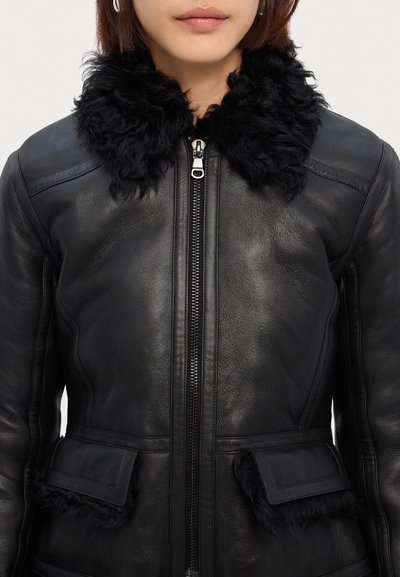 REMAIN JACKET - Leren jas - black