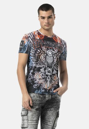 Cipo & Baxx, T-SHIRT MIT DIGITALDRUCK UND REGULAR FIT STYLE - T-Shirt print - blau
